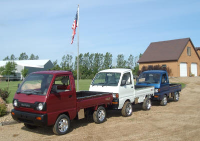 Red White & Blue mini trucks